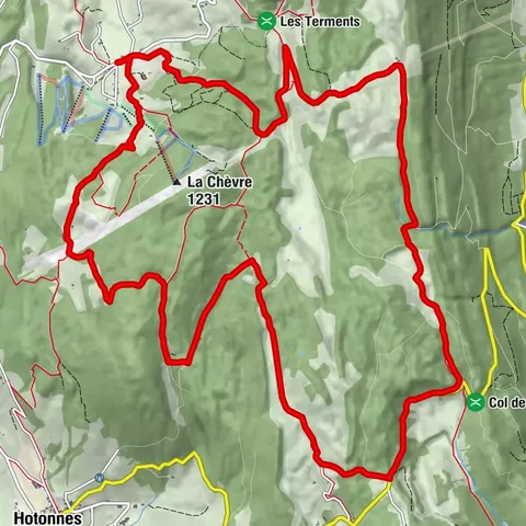 MTB Course 13 red - South of the Plateau de Retord - Espace FFC Ain Forestière
