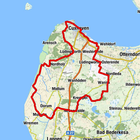 Rennradroute 1 - Zwischen Nordsee, Elbe und Weser