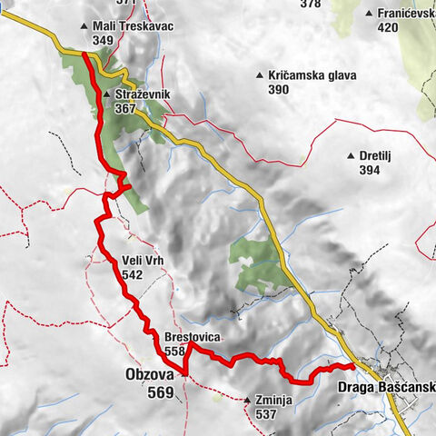Dinarisches Gebirge: Krk, Draga Bascanska - Obsova