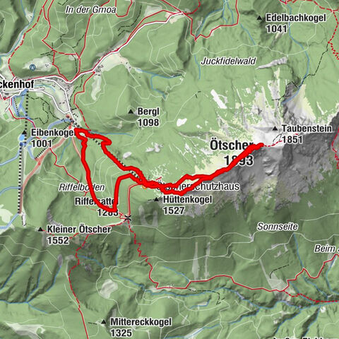 ÖTSCHER Riffelsattel Hüttenkogel Ötschergipfel Piste ret. 04.04.2018