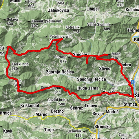 Rečica hiking trail