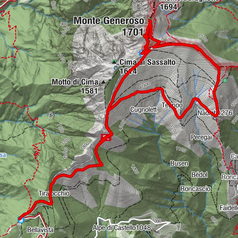 Sentiero del Monte Generoso (SwitzerlandMobility 635)