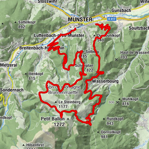 MTB Route M6: Attack on the Petit Ballon