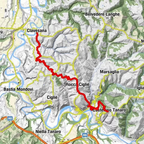 Sentiero Tanaro: Tappa 2 Clavesana (Loc. S. Giuseppe) - Castellino Tanaro