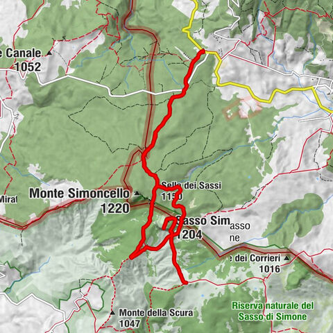 Passo Cantoniera - Sella dei Sassi - Sasso Simone - Bivacco Sasso di Simone