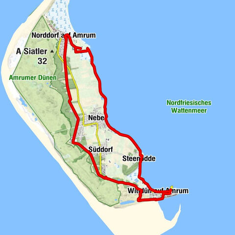 Norddorf auf Amrum - Nebel - Likedeeler - Aussichtsdüne