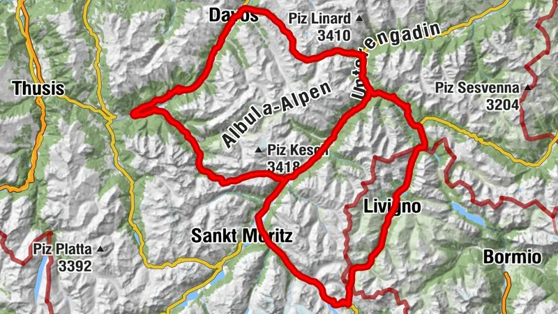 Engadin Radmarathon route