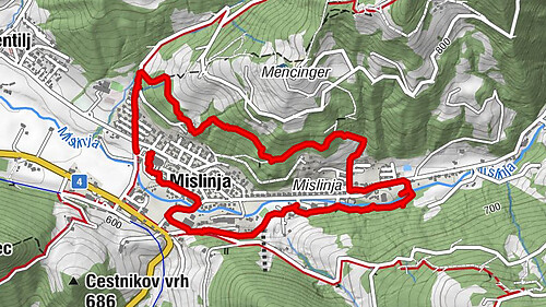 Heart  trail in Mislinja