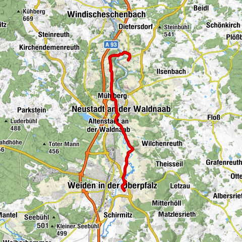 Weiden Ost - Mühlberg - Wurz