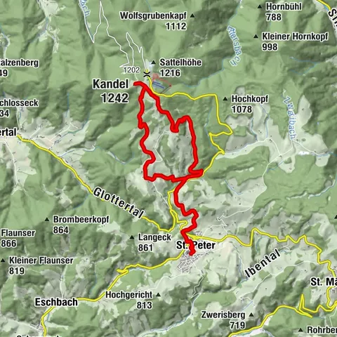 Von St. Peter über den Sägendobel auf den Kandel