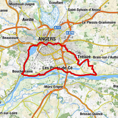 The Anjou loop of La Loire à Vélo - with bac de la Chevalerie