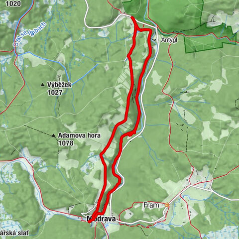 Rechle-Modrava Hiking