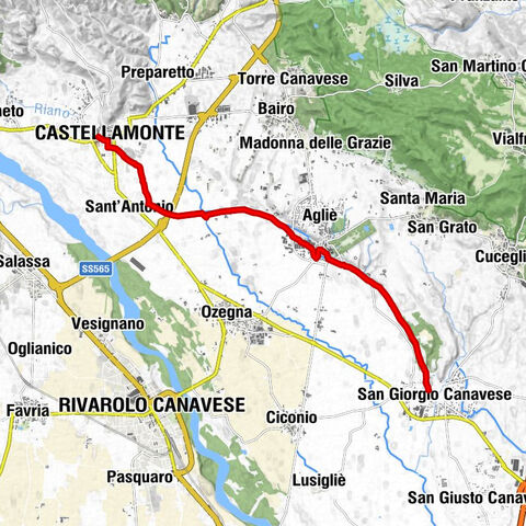 CASTELLAMONTE Morena Ovest Ring - Via della Regia Bealera