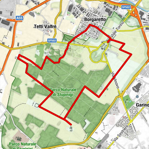 Cycling in the round, in the Stupinigi Nature Park
