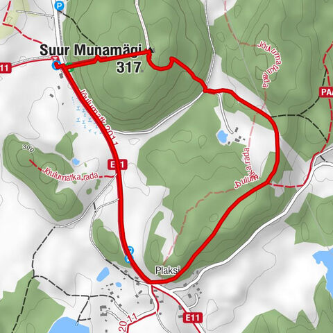 Haanja küla - Suur Munamägi - Kivestmägi - Suure Muna Kohvik