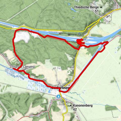 Kleiner Rundweg vorbei am Schiffshebewerk Niederfinow