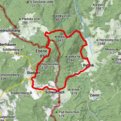 Stadlern - Hochfels - Reichenstein - Ebene