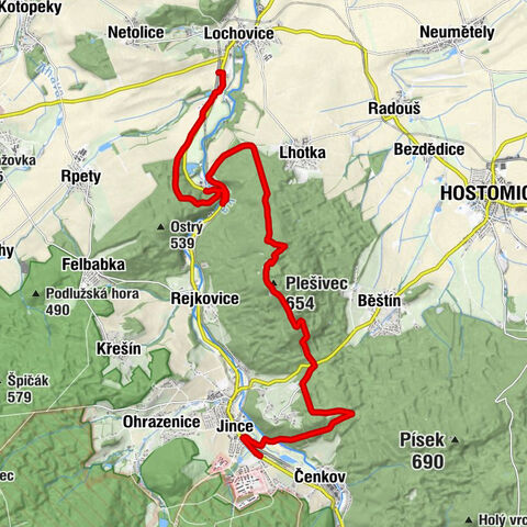 Jince - Plešivec - Obora - Lochovice