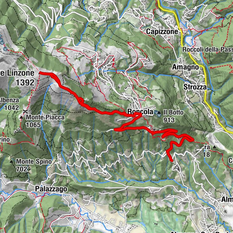 Roncola - Monte Linzone - Chiesa di San Bernardo - Collina