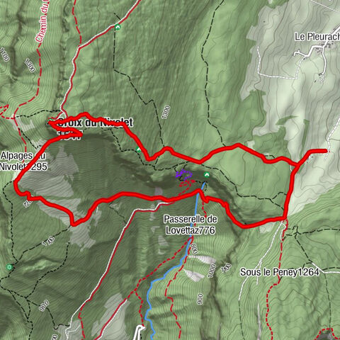 Saint-Jean-d'Arvey - Croix du Nivolet - boyau - Les Déserts