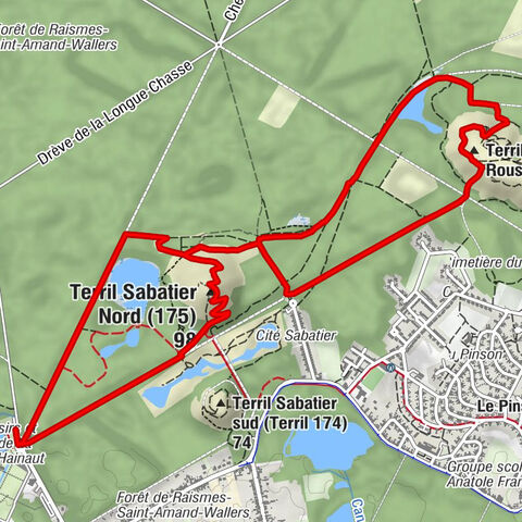 Raismes - Terril Sabatier Nord (175) - Terril du lavoir Rousseau (Terril 178)