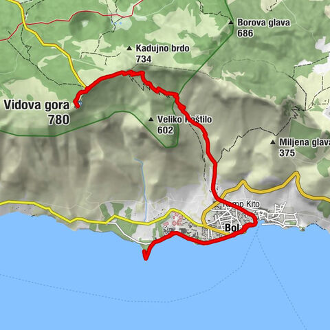 Vidova gora - crkvica sv. Josipa - Crkvica Sv. Petra i Pavla - Bol