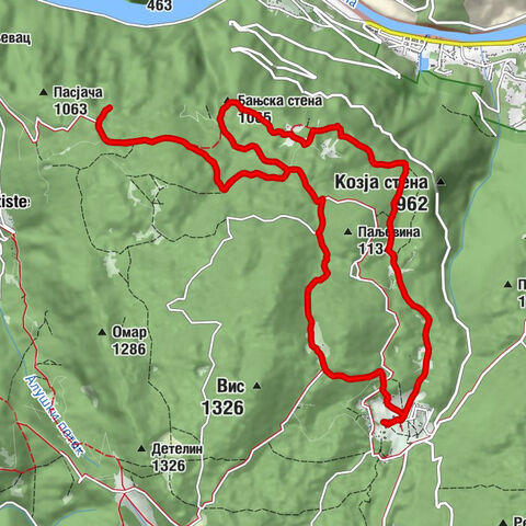 Митровац - Равни - Велика ливада - Бањска стена