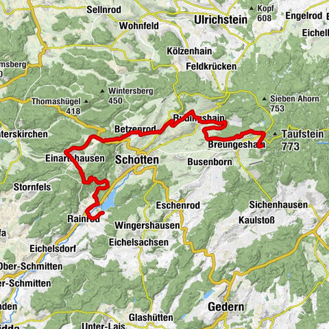 Hoherodskopf - Hoherodskopf-Klause - Gackerstein - Rainrod