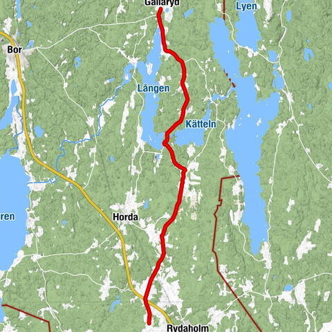 Värnamo kommun - Upplid - Kolvarp - Gällaryd