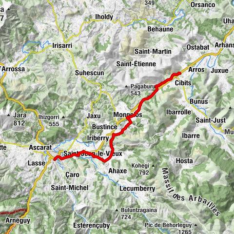 Saint-Jean-Pied-de-Port - Église de la Magdeleine - Église Saint-Pierre - Larceveau-Arros-Cibits