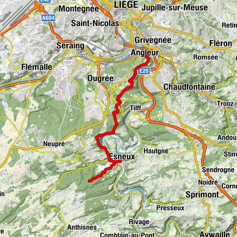Grivegnée - Angleur - Esneux - Rond Bâti