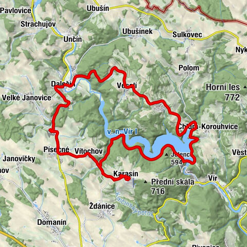 Dalečín - Písečné - Vítochov - Karasín