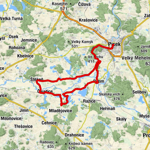 Vnitřní Město - Písek - U Smetáka - Zátaví