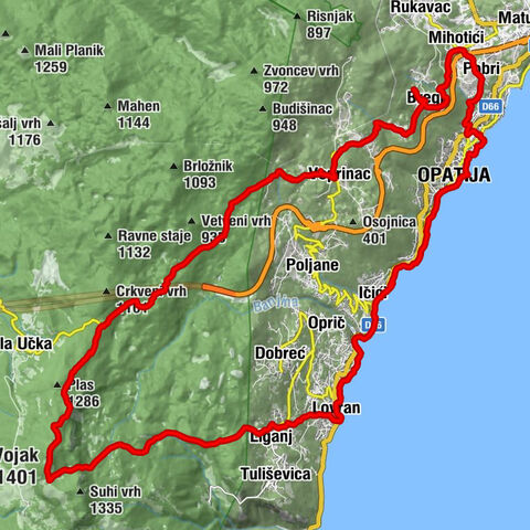 Brnčići - Planinarski dom Poklon - Jazvina - Vojak