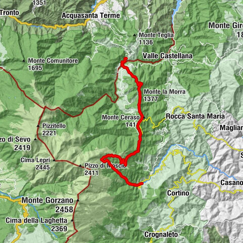 San Martino - Casaduna - Monte la Morra - Cascata del Fosso Malvese