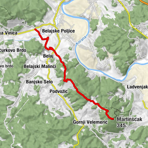 Karlovačka županija - Belajske Poljice - Martinšćak - kapela sv. Martina