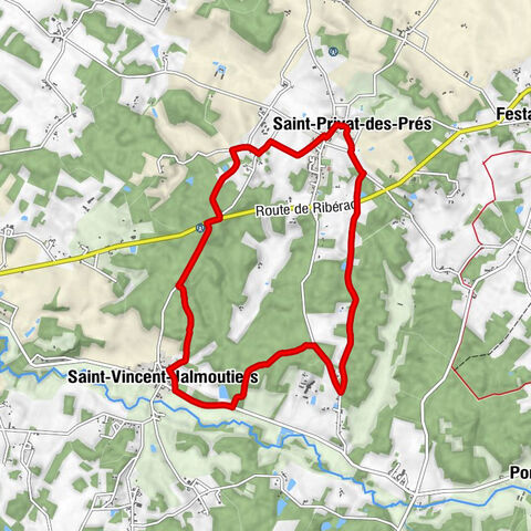 Saint-Privat-des-Prés - Saint-Vincent-Jalmoutiers - Le Terme Rouge - Église Saint-Privat