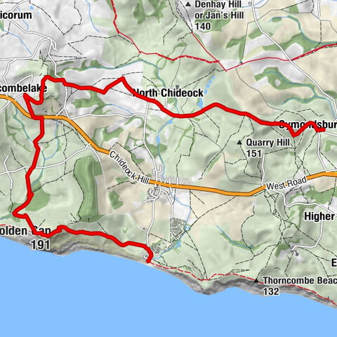 St John the Baptist - Hardown Hill - Golden Cap - Seatown