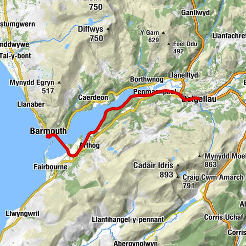 Dolgellau - Penmaenpool - Arthog - Barmouth