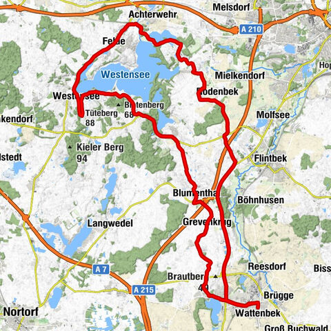 Westensee mit Tütebergausblick