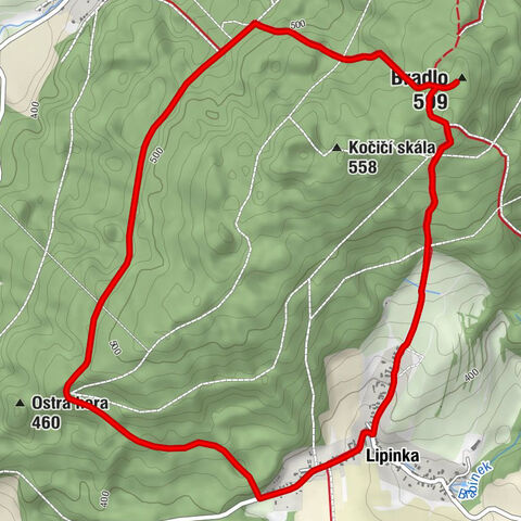 Nová Hradečná - Bradlo - Swenov - Lipinka