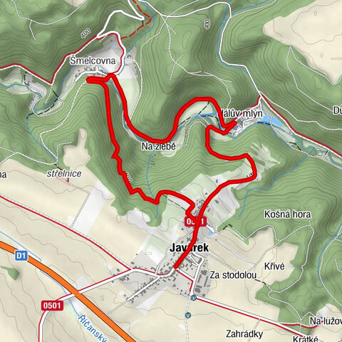 kaple Narození Panny Marie - Javůrská hospoda - kaple Panny Marie Bolestné na Šmelcovně - Hostinec u Čadíků na Šmelcovně