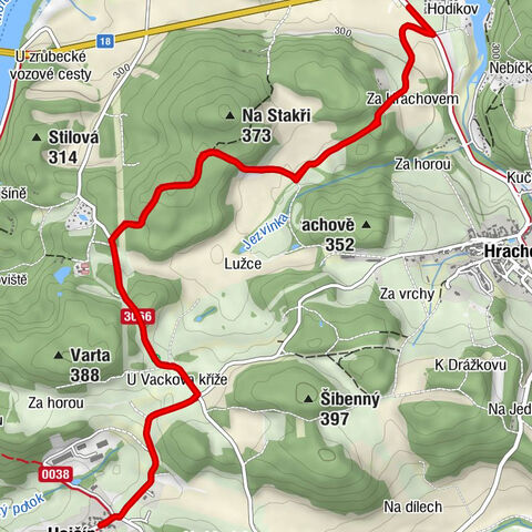 Hojšín - Pramen Jezvinky - Zrůbek