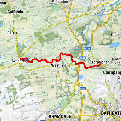 Avonbridge - Westfield - Wallace's Cave - Torphichen