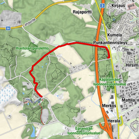 Punkantienristeys - Riihimäki - Suokylä