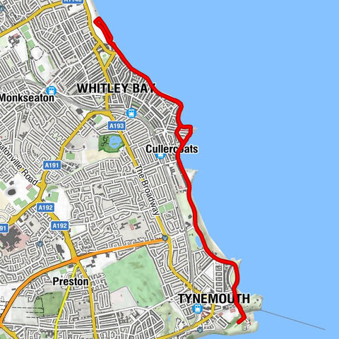 Gateshead - Cullercoats - Whitley Bay - Tynemouth