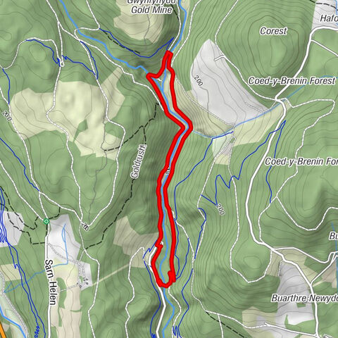 Ganllwyd - Pistyll Cain - Rhaeadr Mawddach
