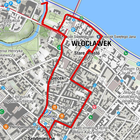 Śródmieście - Kościół parafialny pw. Wszystkich Świętych - Kościół św. Witalisa - Włocławek