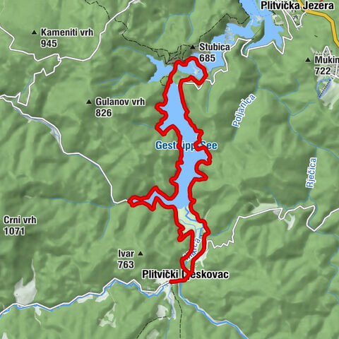 Plitvički Ljeskovac - Labudovački slap - Jarkuše - Temelji hrama Sv. Kneza Lazara