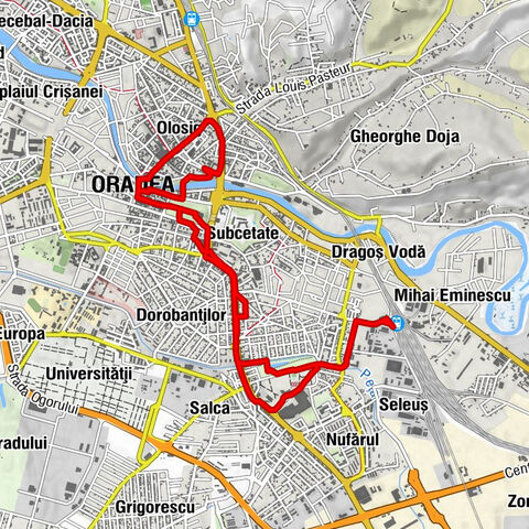 Oradea Est - Biserica Sfântul Ladislau - Biserica Sfânta Ana (Mănăstirea Ursulinelor) - Biserica Mizericordienilor